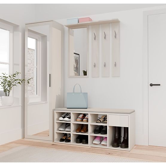 Nyitott Cipősszekrény TALLIN KASMÍR BÉZS Előszobába