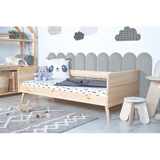 Obluček kárpitozott panel - szürke