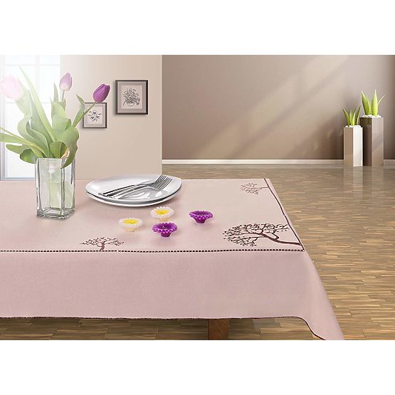 OLD COLLECTIONS bézs színű asztalterítő hímzett növényi motívummal 30x45 decor tephani