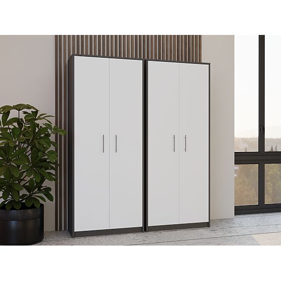 Oliv 2D ANTRACIT FEHÉR Polc