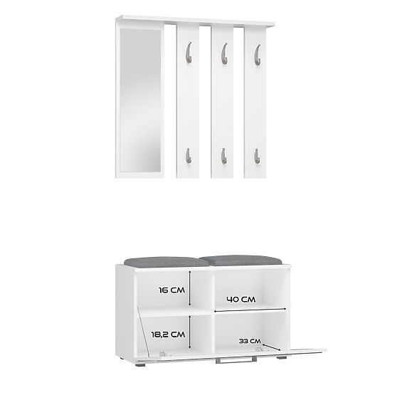 Opal OPAL FEHÉR ruhásszekrény