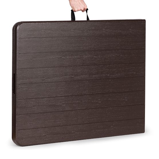 Összecsukható catering bankett kerti asztal 180 cm barna ModernHome