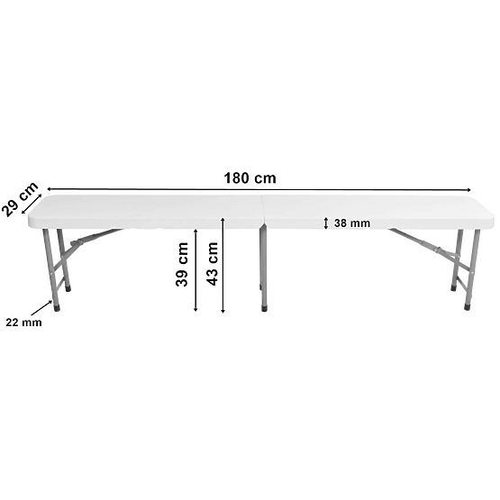 Összecsukható catering pad 180 cm fehér
