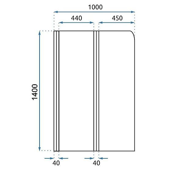 Összecsukható kádparaván Rea Agat-2 100 ARANY KEFÉLT