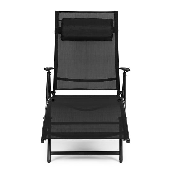 Összecsukható kerti napozóágy állítható háttámlával, acél szerkezet ModernHome