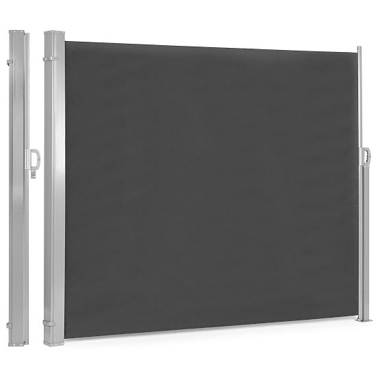 Összecsukható napellenző 300x160 cm oldalsó roló paraván kertbe teraszra antracit