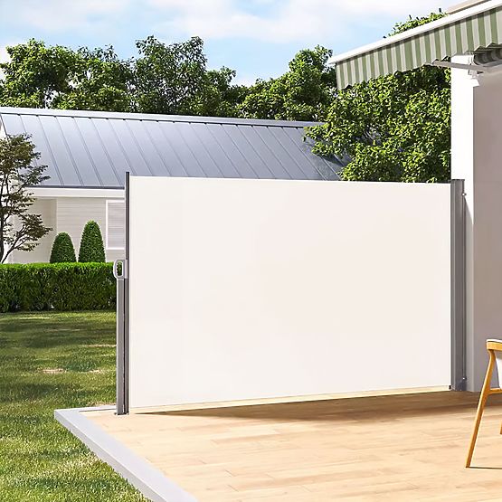 Összecsukható napellenző 300x180 cm oldalsó roló paraván kertbe teraszra bézs