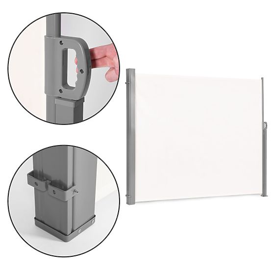 Összecsukható napellenző 300x200 cm oldalsó roló paraván kertbe teraszra bézs