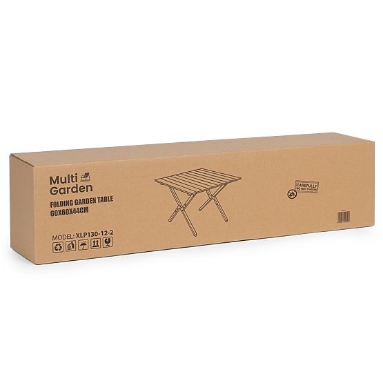 Összecsukható túraasztal 60x60 cm kempingezéshez táskával MultiGarden
