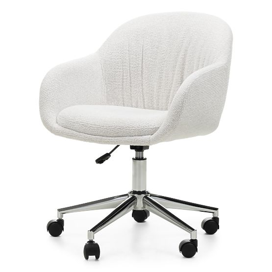 Oti forgószék, krémszínű/krómozott lábak