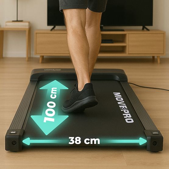 Otthoni futópad elektromos tartóval walking pad edzéshez asztal alá 10 km/h ModernHome