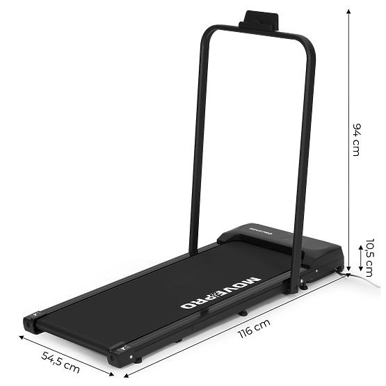 Otthoni futópad elektromos tartóval walking pad edzéshez asztal alá 10 km/h ModernHome