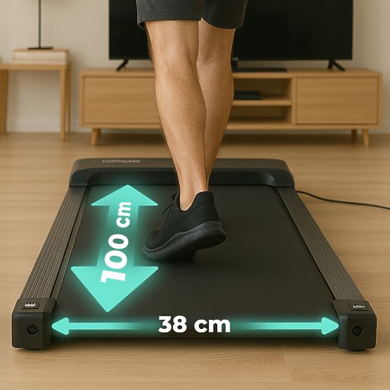 Otthoni futópad elektromos tartóval walking pad edzéshez asztal alá 10 km/h ModernHome