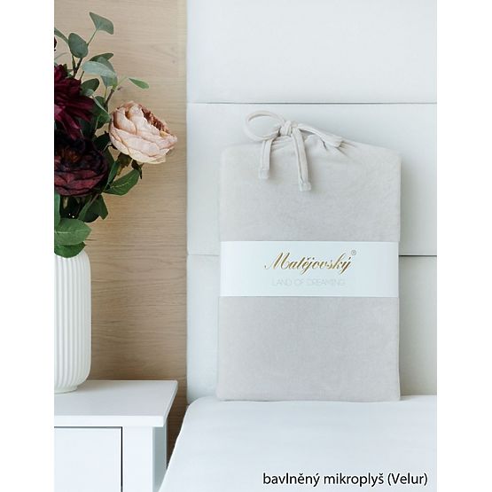 Pamut mikroplüss lepedő - natúr