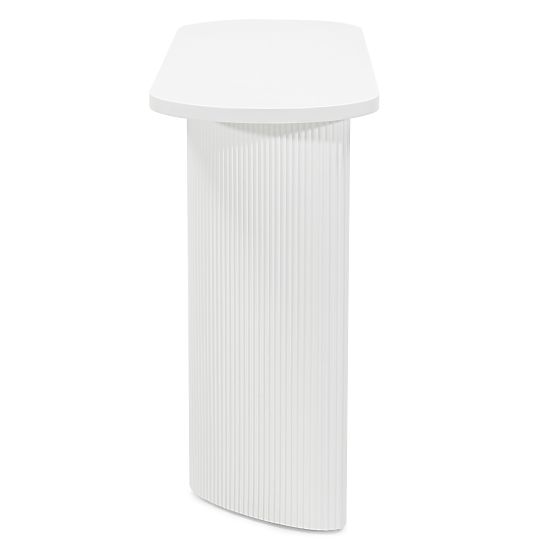 Pauline íróasztal/konzol 140 cm, fehér, lamellákkal