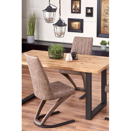 PEREZ étkezőasztal - világos tölgy/fekete