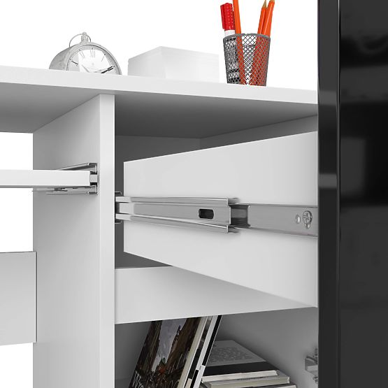 PIKSEL PK SZÁMÍTÓGÉPASZTAL FEKETE FÉNYES JOBBOS