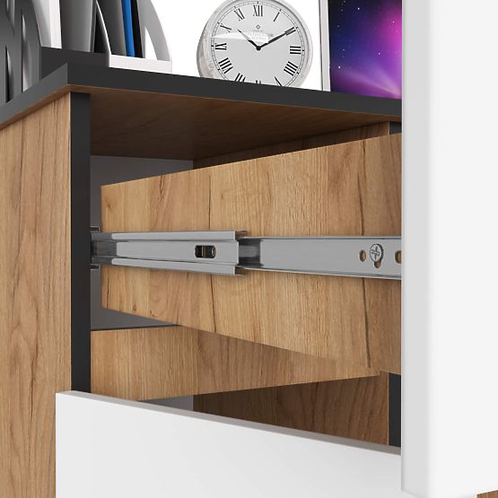 PIKSEL SZÁMÍTÓGÉPASZTAL PK CRAFT TÖLGY / FEHÉR - BALOS