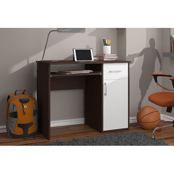 PIN ÍRÓASZTAL WENGE / FEHÉR