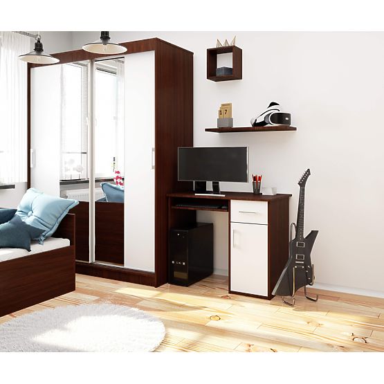 PIN ÍRÓASZTAL WENGE / FEHÉR