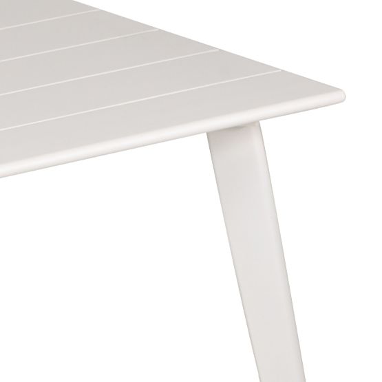 Piretto kerti asztal 180 cm, alumínium, fehér