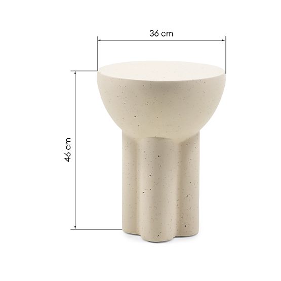 Poppy oldalsó asztal, beton, gránit hatású