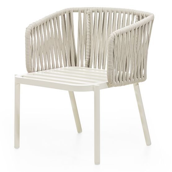 Porticato kerti szék zsinórfonattal, világos bézs