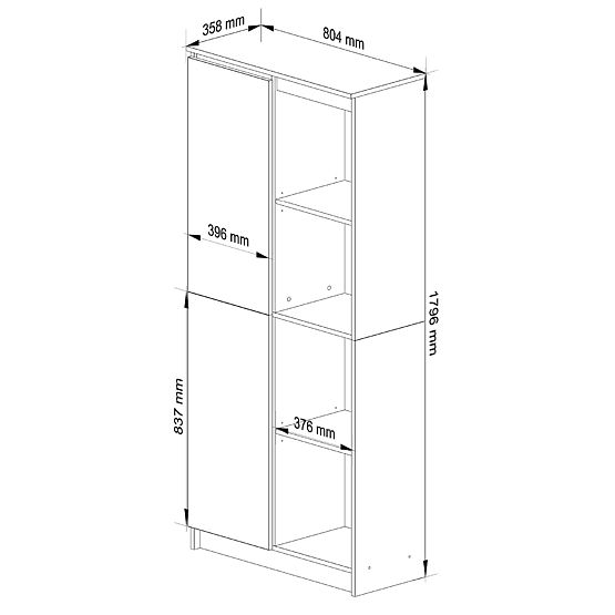 R80 1D 4P CLP WENGE / SONOMA POLC