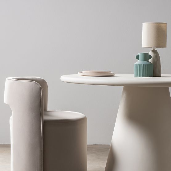 Raval forgószék bézs, bársony, lekerekített