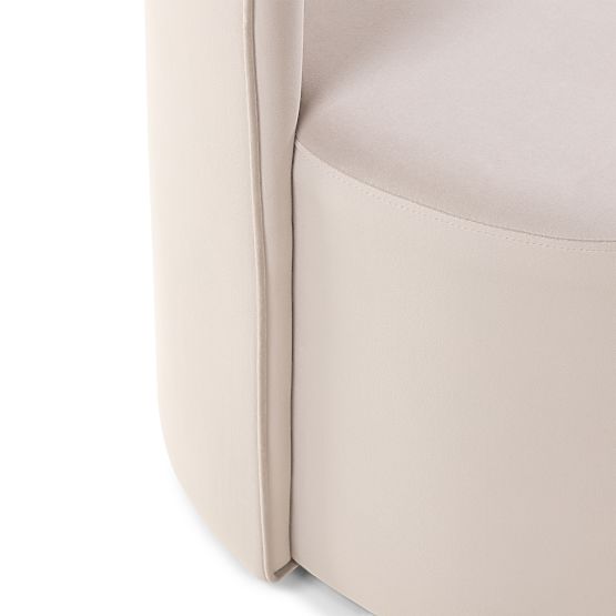 Raval forgószék bézs, bársony, lekerekített