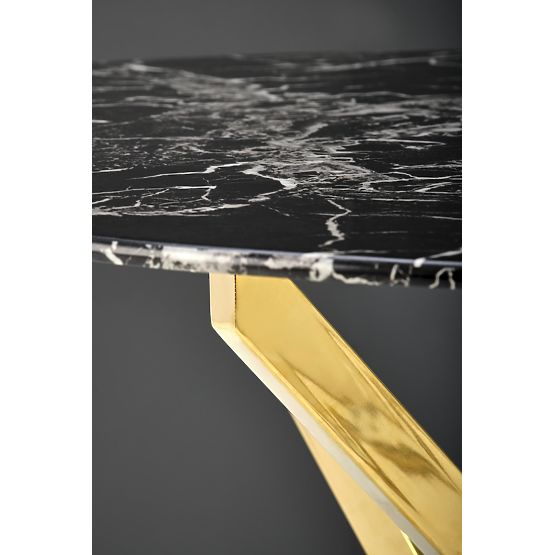 RAYMOND 2 asztal, lap - fekete márvány, lábak - arany (2p=1db)