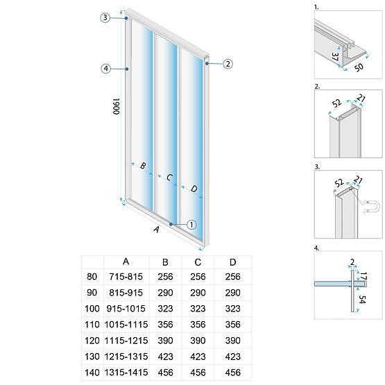 Rea Alex 100 zuhanyajtó