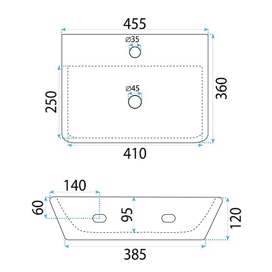 Rea Altea Cloudy fali mosdókagyló