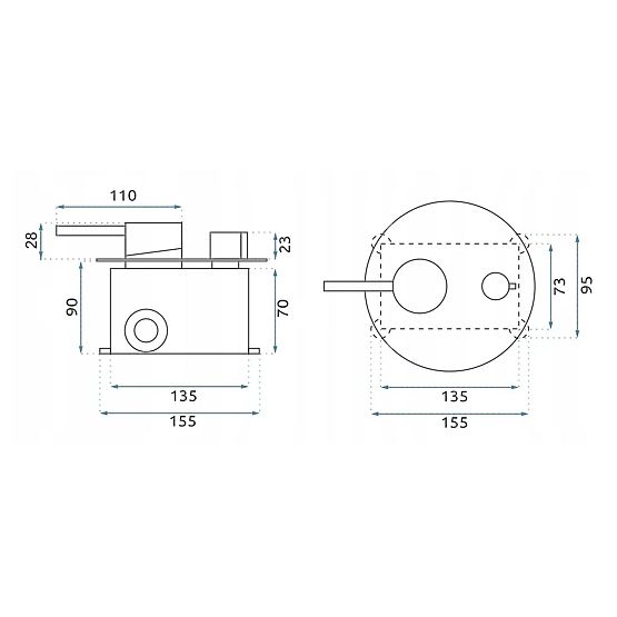 Rea Argon Arany Kefe Beépített Zuhanykészlet + BOX
