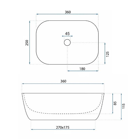 Rea Belinda mini bútor mosdó kő matt