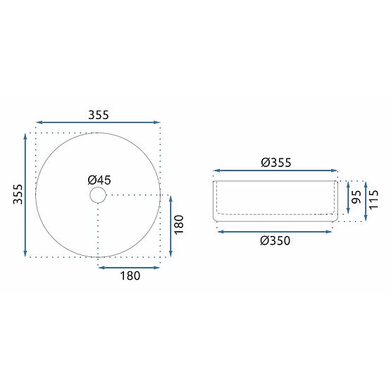 Rea Cristal Átlátszó 35 Bútor Mosdókagyló