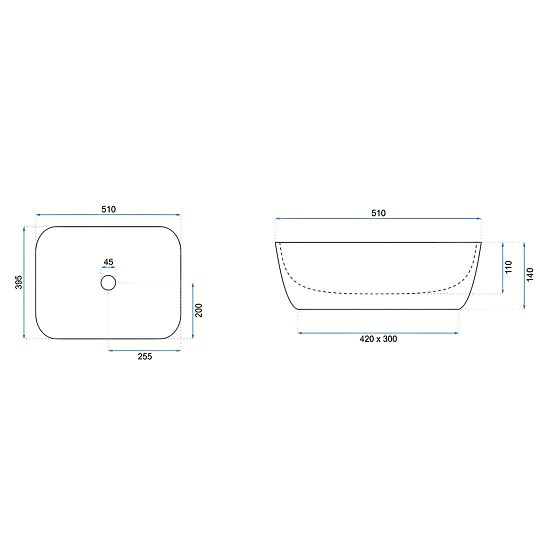 Rea Freja Travertine Matt bútor mosdókagyló