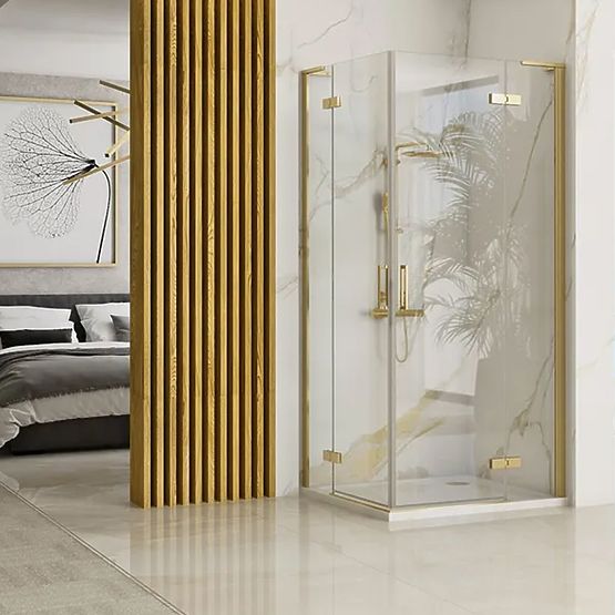 REA Hugo Double 100x100 Zuhanykabin Arany Kefe