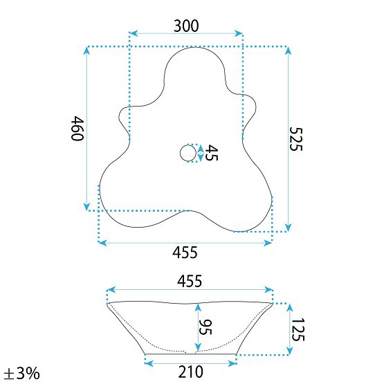 Rea IZOLDA asztali mosdókagyló