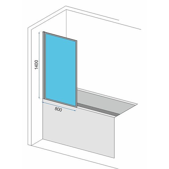 Rea Lagos-1 Fix Állandó 80 Fekete Kádparaván