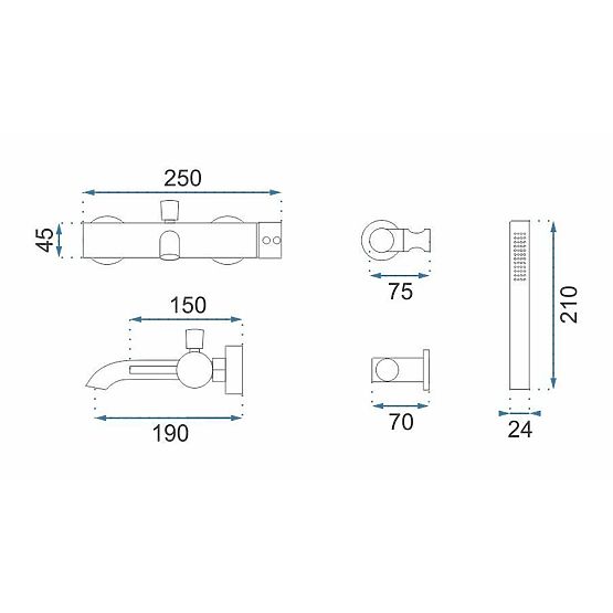 REA Lungo Titan kád csaptelep