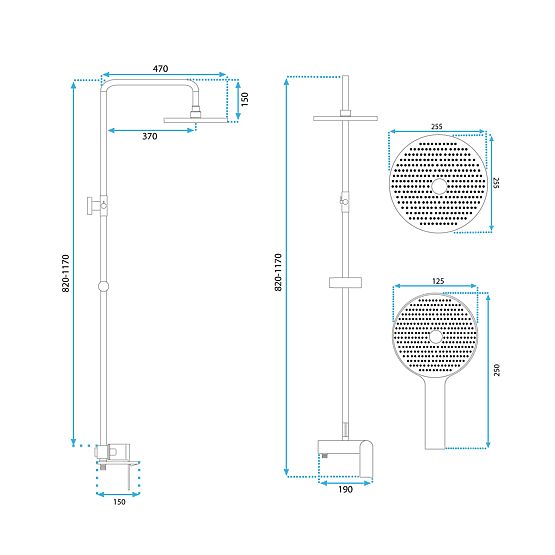 REA Marco Fekete Zuhanykészlet