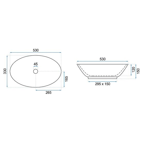 REA Pamela Black Marble Shiny mosdókagyló