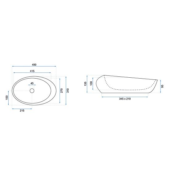 Rea Roxy B Stone NATURE bútor mosdókagyló
