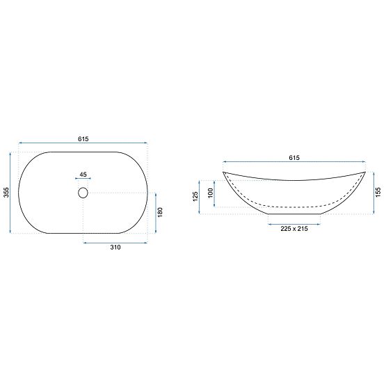 Rea Royal Blueberry Matt bútor mosdókagyló