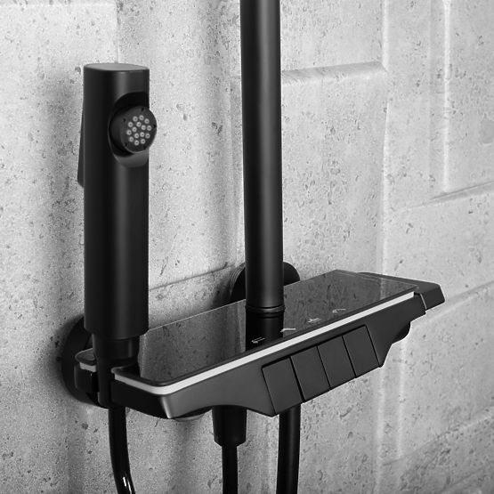 REA Savio zuhanykészlet LED kijelzővel Fekete