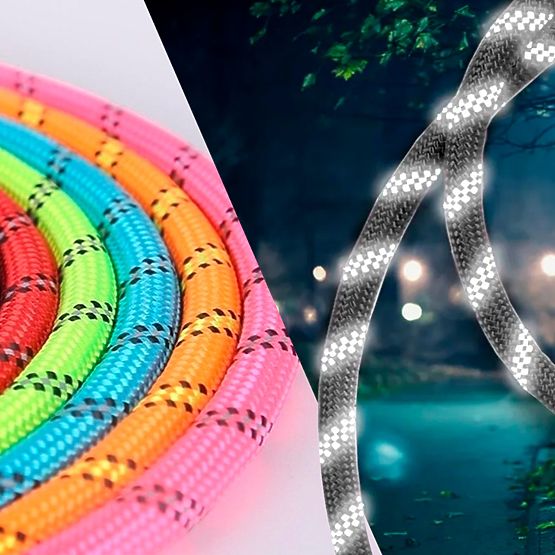 Reflexiós póráz és nyakörv kutyáknak PJ-091 fekete