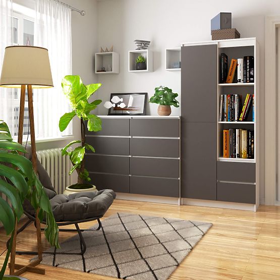 REGÁL R11 R80 1D 2SZ CLP PK FEHÉR / SZÜRKE