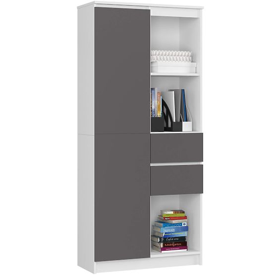 REGÁL R15 R80 1D 2SZ CLP PK FEHÉR / SZÜRKE