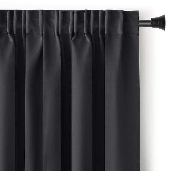 RESTILO BLACKOUT függöny fekete sál klasszikus stílus szalag anyag blackout 140x245